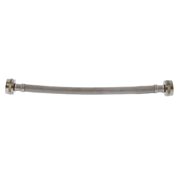 Jones Stephens 3/4in. FEM Hose x 3/4in. FEM Hose x 12in Braided Stainless Steel Washing Machine Connector S04261 - main